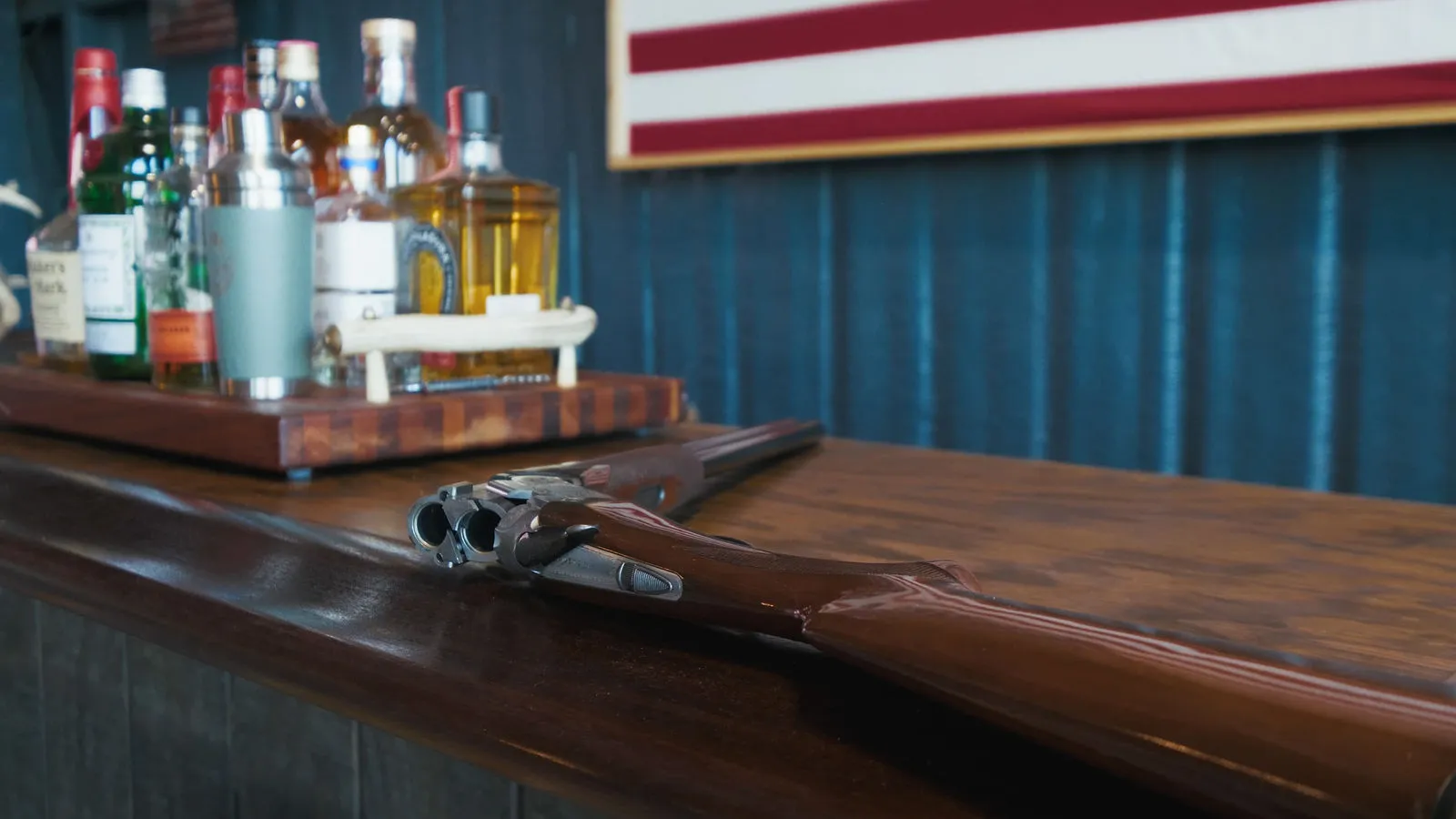 Shotgun on the bar